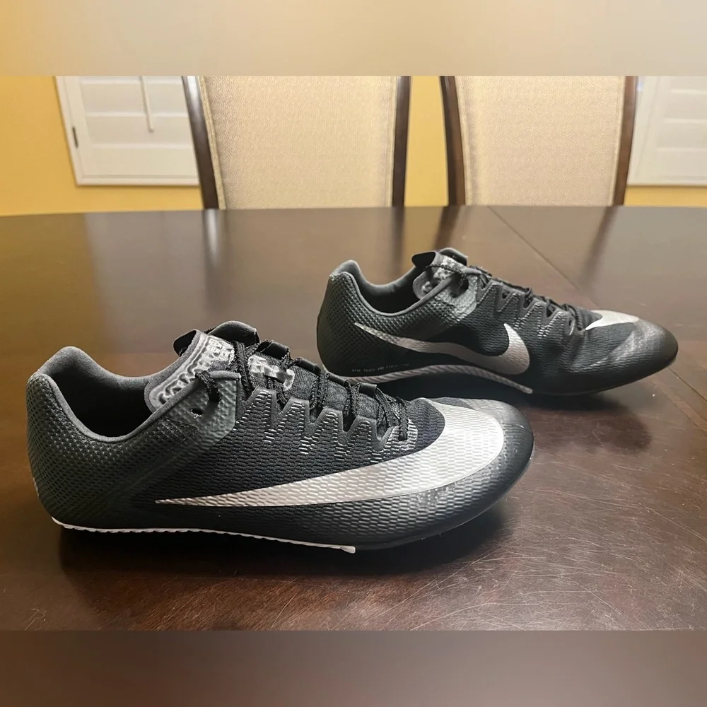 New Nike Zoom Rival Metallic Black travk Field shoes Size US 12 - Picture 2 of 15